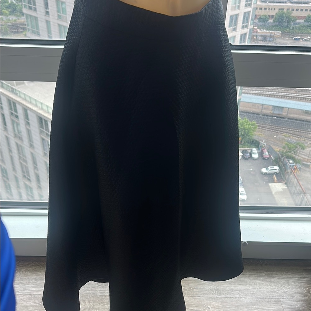 Banana Republic Black and Blue Asymmetrical A-Line Skirt